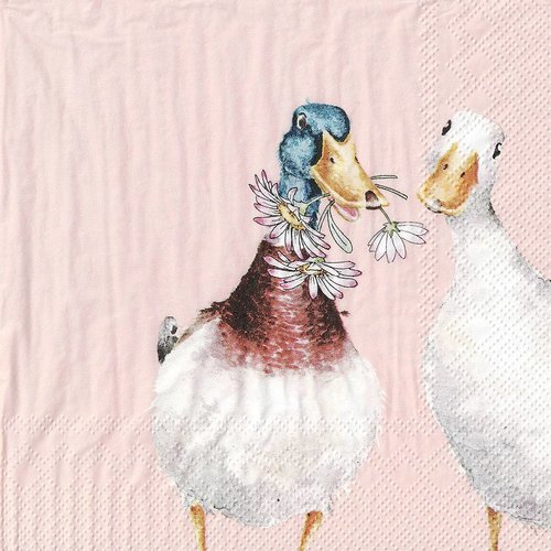 Serviette papier canard et oie