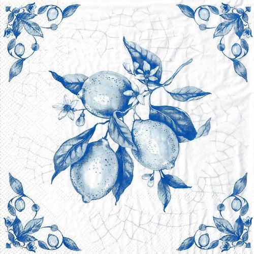 Serviette papier citron style delf