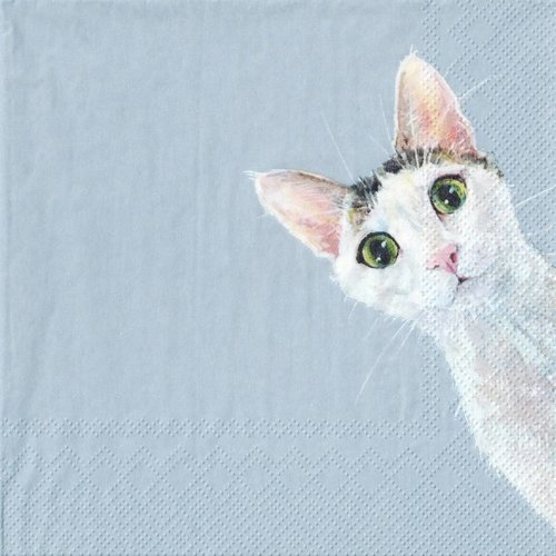 Serviette papier coucou le chat stella