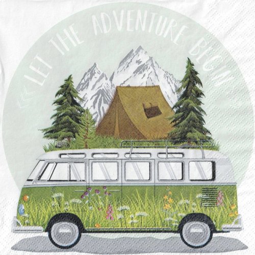Serviette papier combi vw l'aventure commence