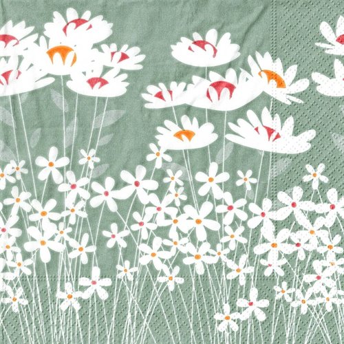 Serviette papier jolies marguerites