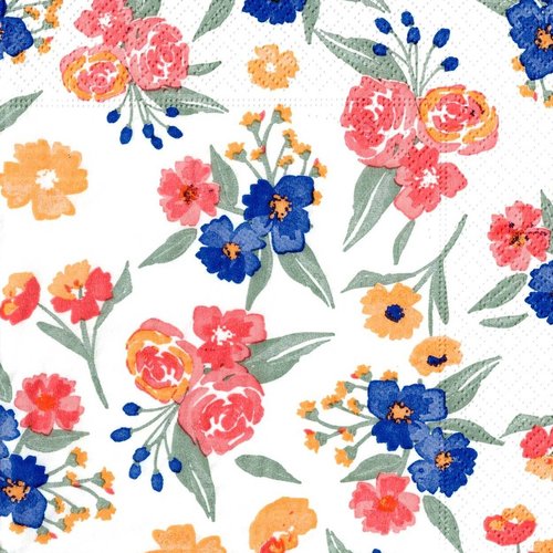 Serviette papier petits bouquets de fleurs