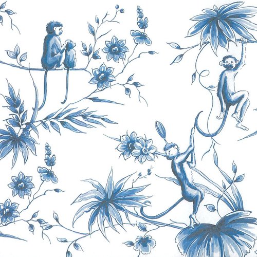 Serviette papier petits singes delf