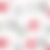 Serviette papier petites cocottes rouges et grises