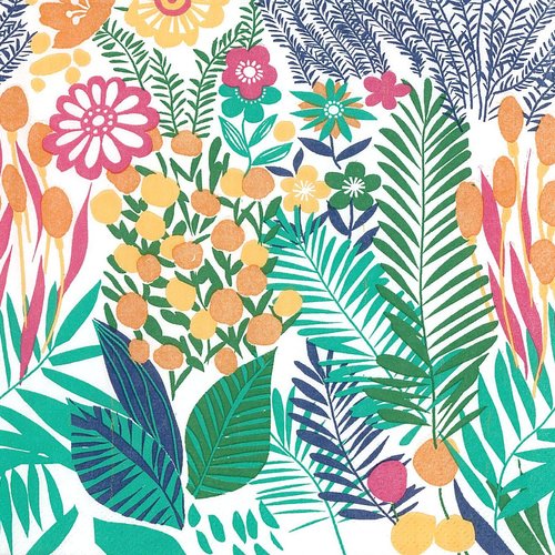 Serviette papier fleurs des iles
