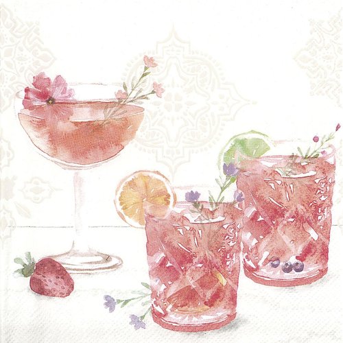Serviette papier cocktail apéritif