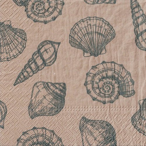 Serviette papier coquillage et crustacé
