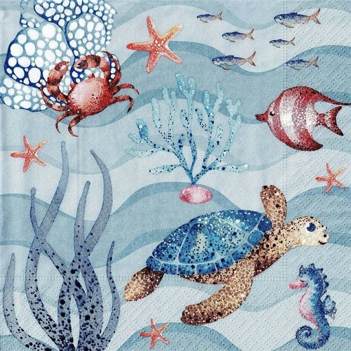 Serviette papier tortue de mer