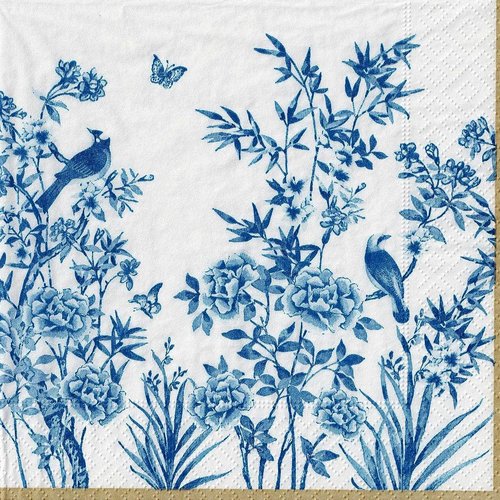 Serviette papier oiseau delf