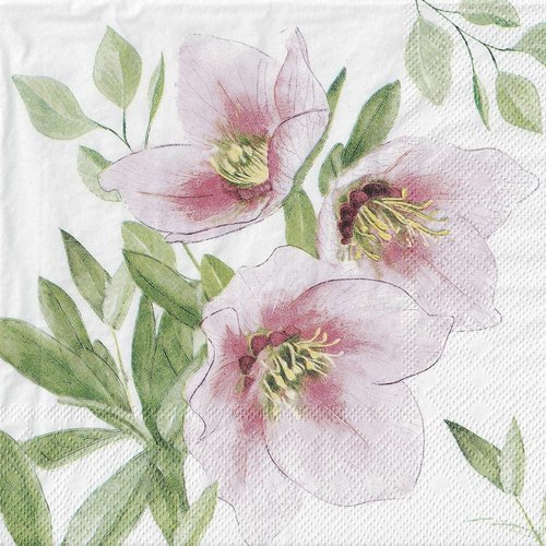 Serviette papier rose de noel