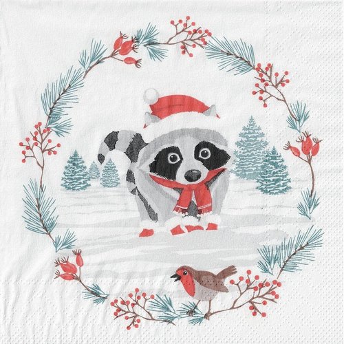 Serviette papier rafi le raton laveur