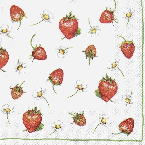 Serviette papier fraise