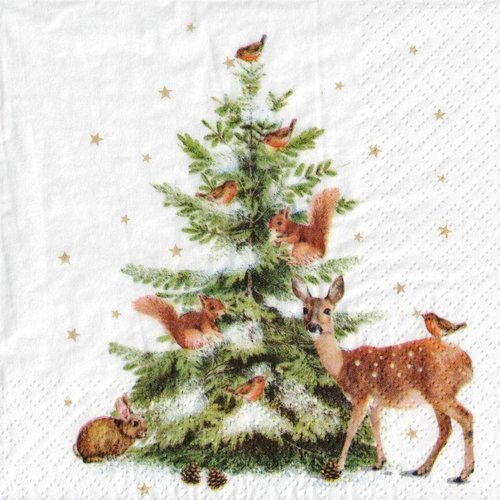 Serviette papier animaux de la foret