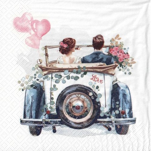 Serviette papier vive les mariés