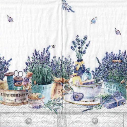 Serviette papier table de lavande