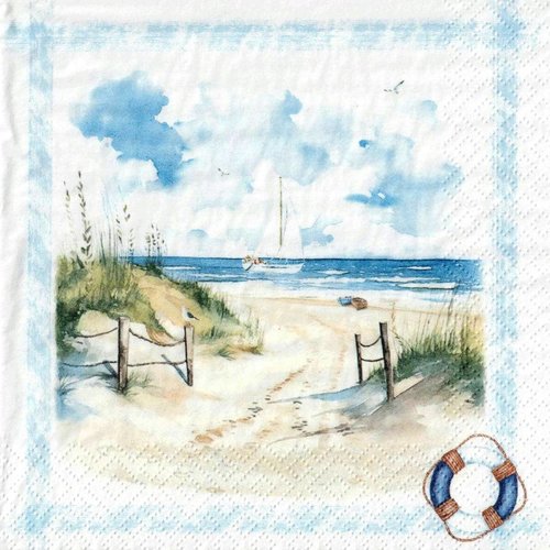 Serviette papier un été à la plage