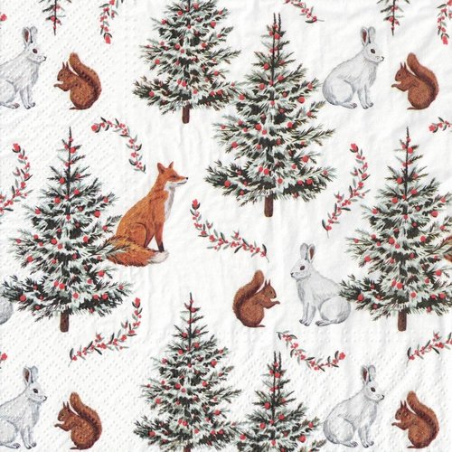 Serviette papier les petits z'amis de la forêt