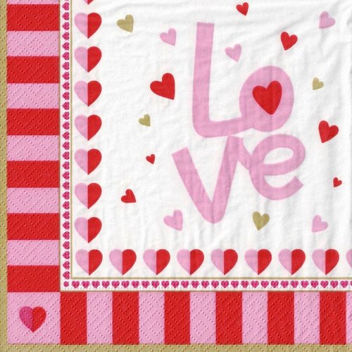 Serviette papier ceour love