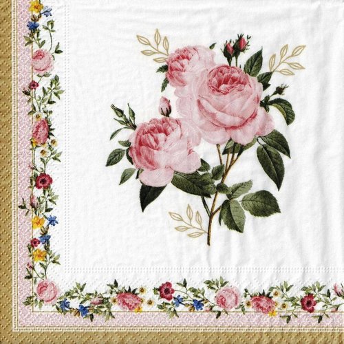 Serviette papier rose ancienne galactica