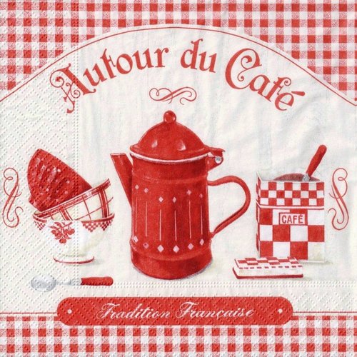 Serviette papier autour du café