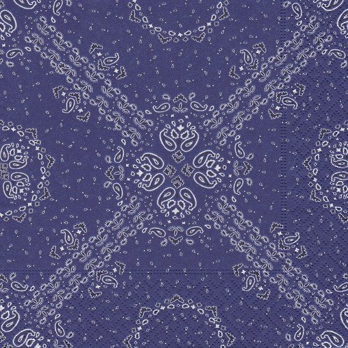 Serviette style foulard bandana bleu