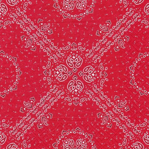 Serviette style foulard bandana rouge