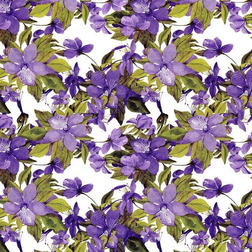 Serviette palissade de clématites mauve violette