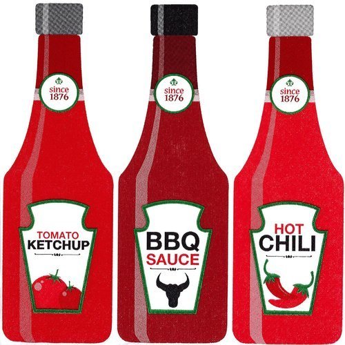Serviette ketchup sauce barbecue hot chili 