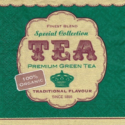 Serviette spécial collection thé premium green tea
