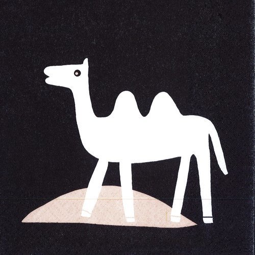Serviette petit chameau dans le désert