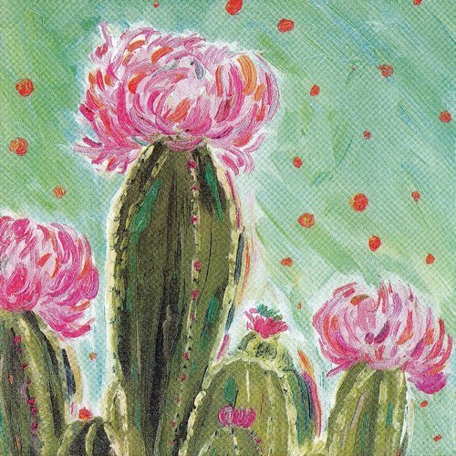 Serviette pastel cactus arizona désert