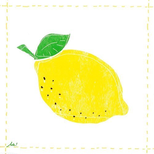 Serviette tableau citron menton lemon