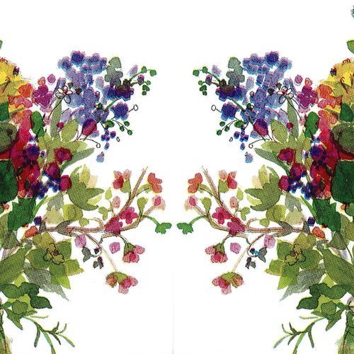 Serviettes En Papier Décoratives Motif Fleurs Sauvages - Lot De 40 - Pour Fêtes, Mariage, Baby Shower, Décoration De Table - Couleurs Vives Et Festives