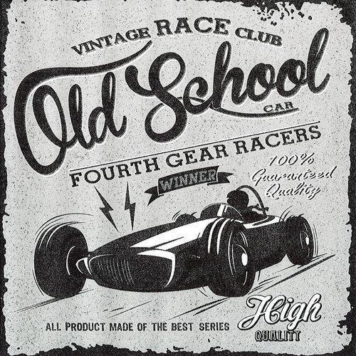 Serviette voiture race old school course formule 1