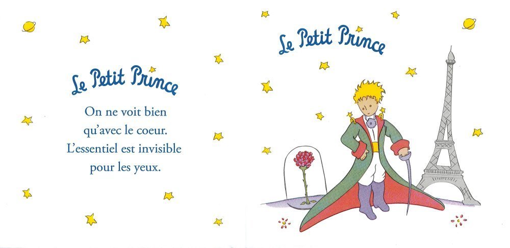 Kiub Set de Table Le Petit Prince à Paris avec Son Avion et Aussi la Tour Eiffel 