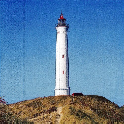 Serviette papier phare de lyngvig fyr danemark sentinelle de la mer