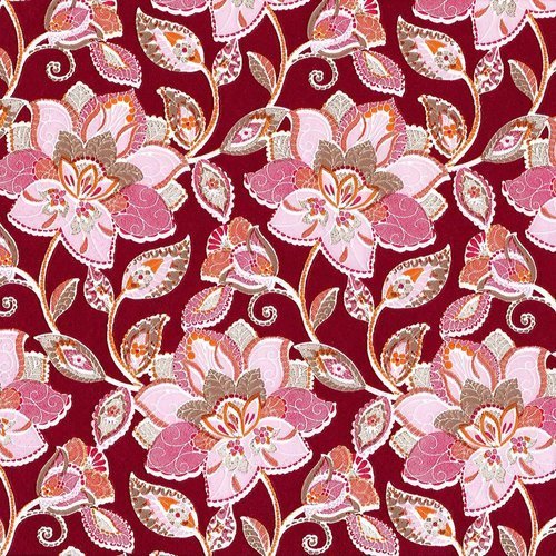 Serviette papier fleur rose broderie rétro arabesque