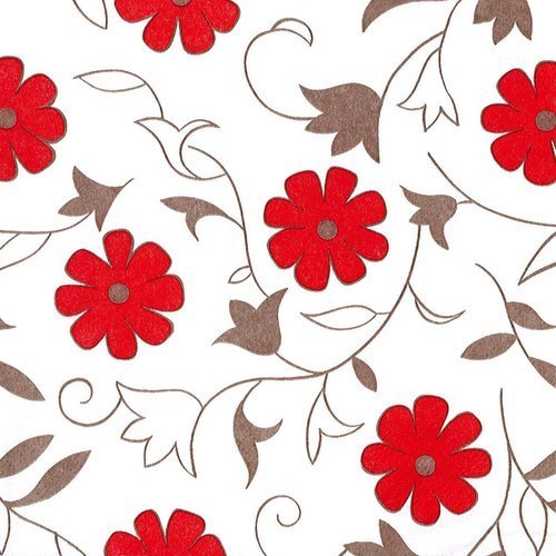 Serviette papier fleur rouge abstraite