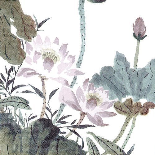 Serviette papier fleur nénuphar pastel 