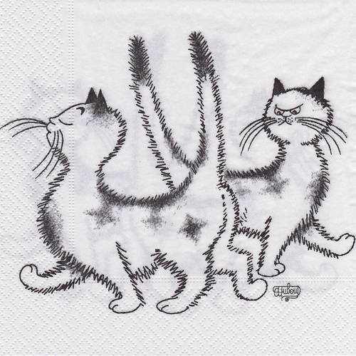 Serviette la ronde des chats la pimbèche 