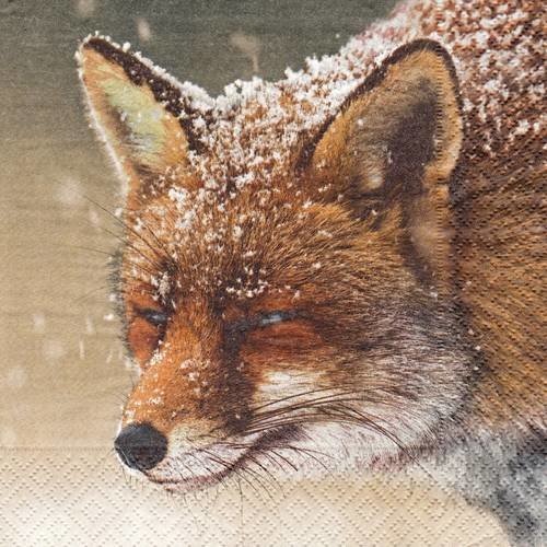 Serviette petit renard sous la neige sir henry