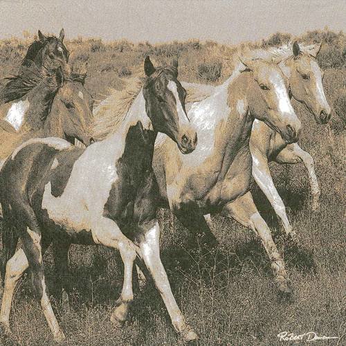 Serviette chevaux au galop running free