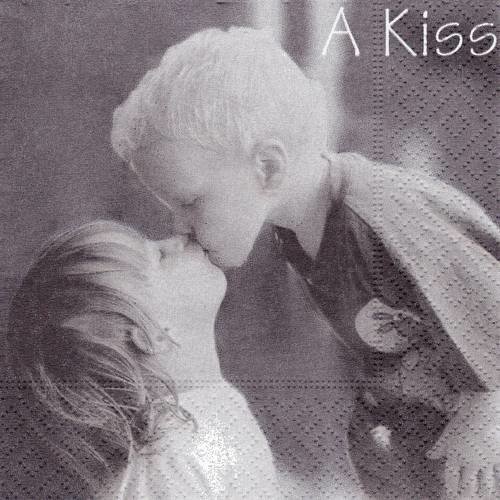 Petite serviette 25x25 les petits amoureux a kiss