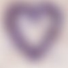 Serviette coeur de lavande sur fond de post card ruban violet