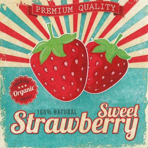 Serviette papier publicité fraise sweet strawberry premium quality