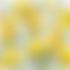 Serviette buffet 40x33 mdw brassée de fleurs jaunes freesia