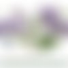 Serviette buffet 40x33 usa fleur ancolies aquilegia vulgaris violet