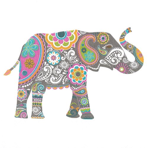 Serviette papier elephant parure de fêtes ornement