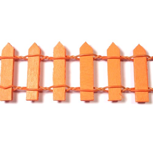 Miniature en bois : barrière orange 11*3cm