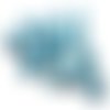 Perles acryliques : 25 soucoupes bleues brillantes 10mm
